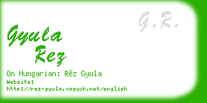 gyula rez business card